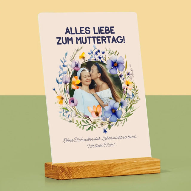 Foto Und Unterschrift: Alles Liebe Zum Muttertag - Druck Auf Acrylglas