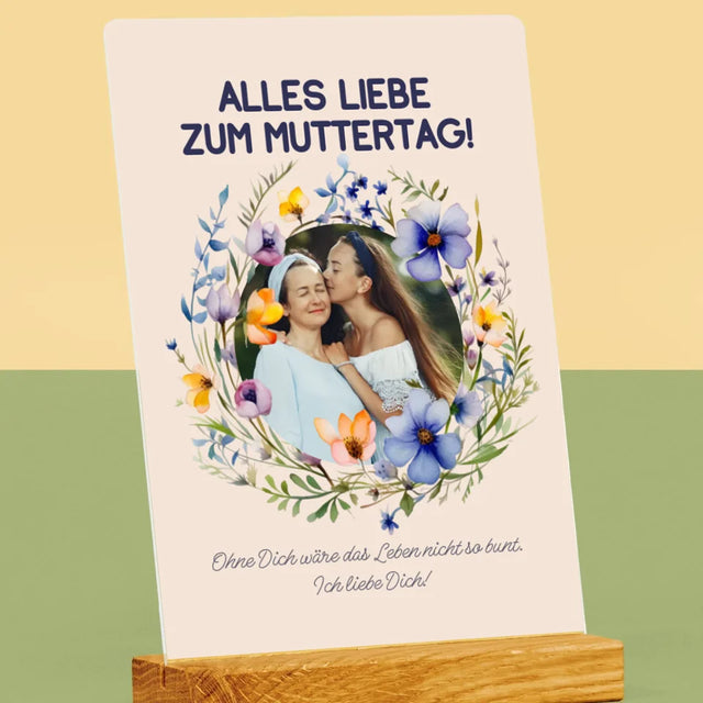 Foto Und Unterschrift: Alles Liebe Zum Muttertag - Druck Auf Acrylglas