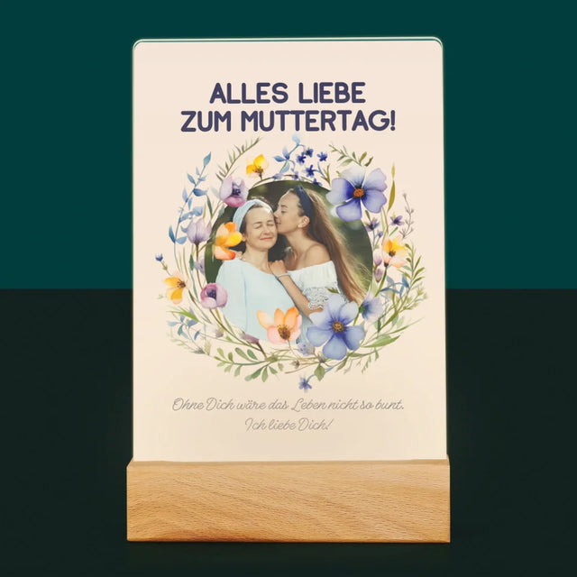 Foto Und Unterschrift: Alles Liebe Zum Muttertag - Druck Auf Acrylglas