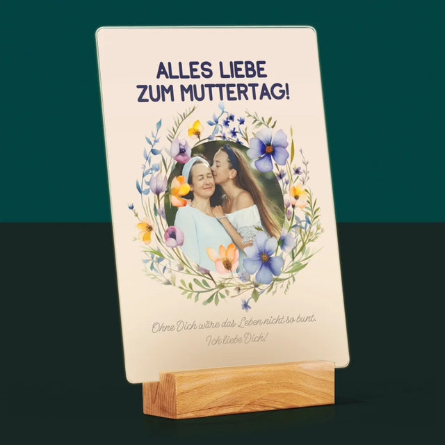 Foto Und Unterschrift: Alles Liebe Zum Muttertag - Druck Auf Acrylglas