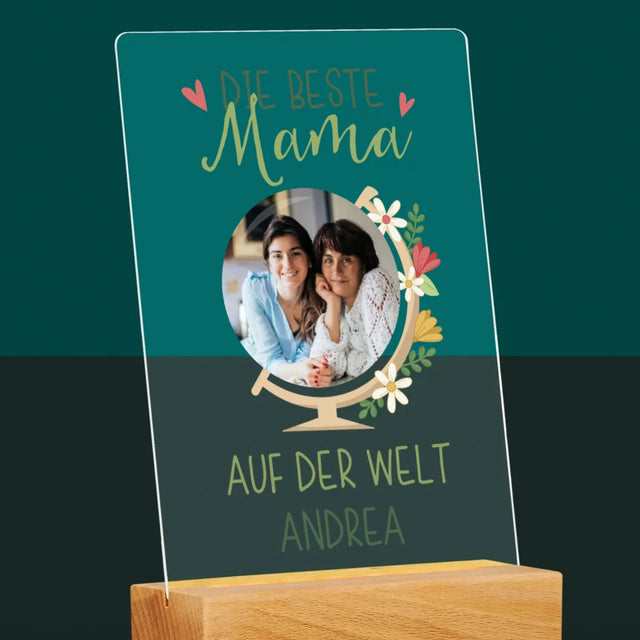 Foto Und Unterschrift: Beste Mama Welt - Druck Auf Acrylglas