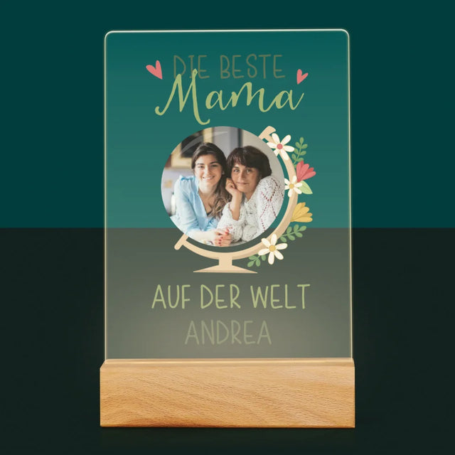 Foto Und Unterschrift: Beste Mama Welt - Druck Auf Acrylglas