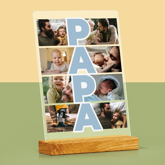 Fotocollage: Aufschrift Papa - Druck Auf Acrylglas