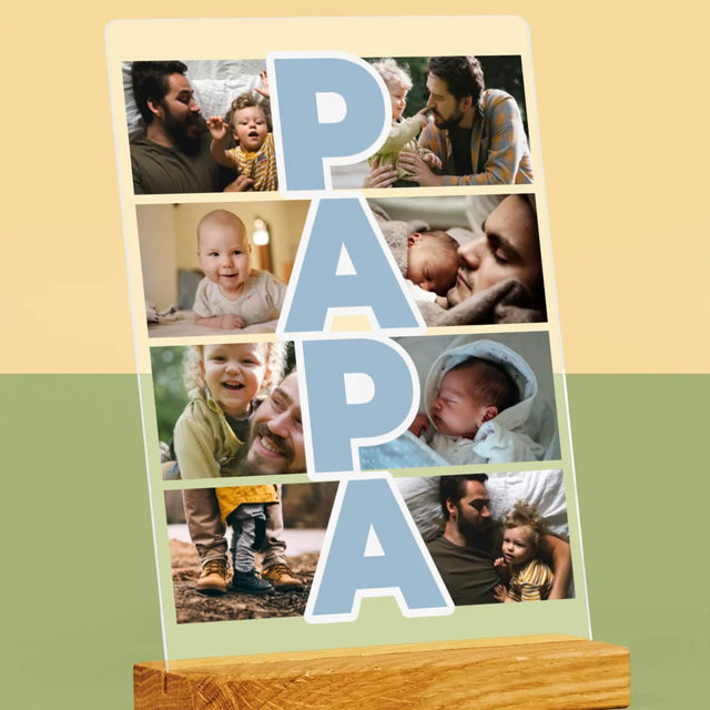 Fotocollage: Aufschrift Papa - Druck Auf Acrylglas