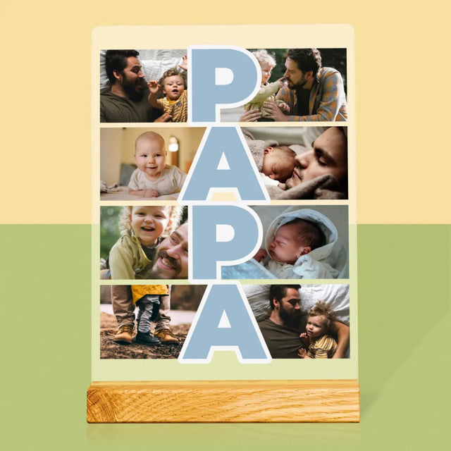 Fotocollage: Aufschrift Papa - Druck Auf Acrylglas