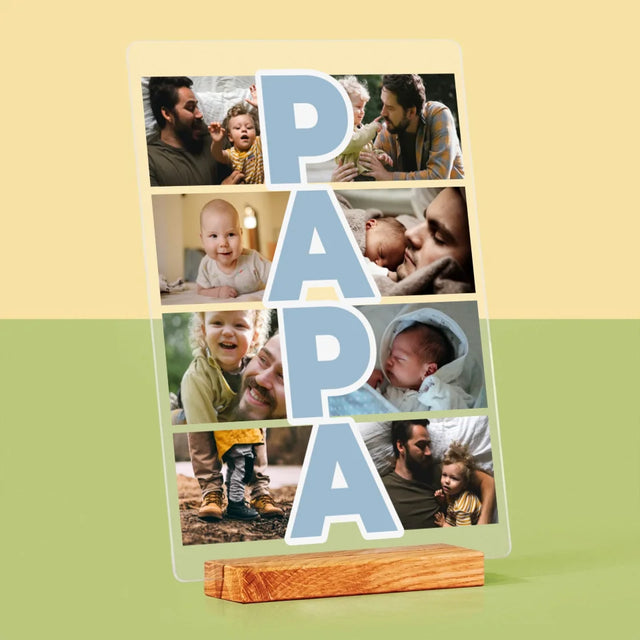 Fotocollage: Aufschrift Papa - Druck Auf Acrylglas