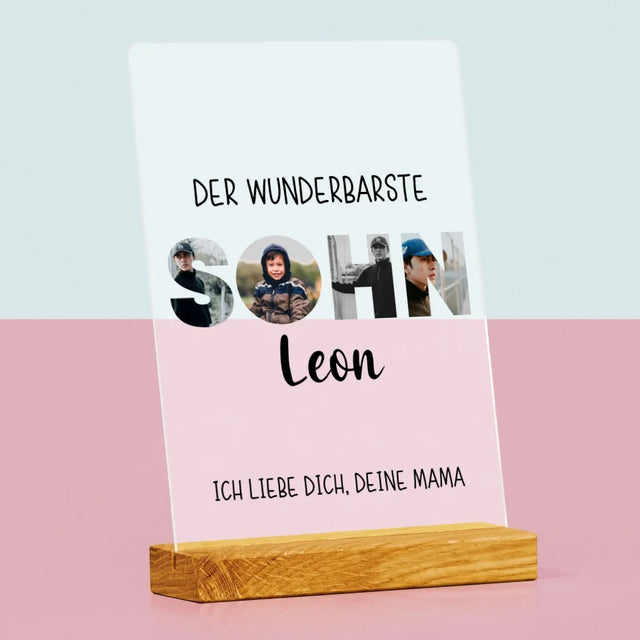 Buchstaben-Collage: Sohn - Druck Auf Acrylglas