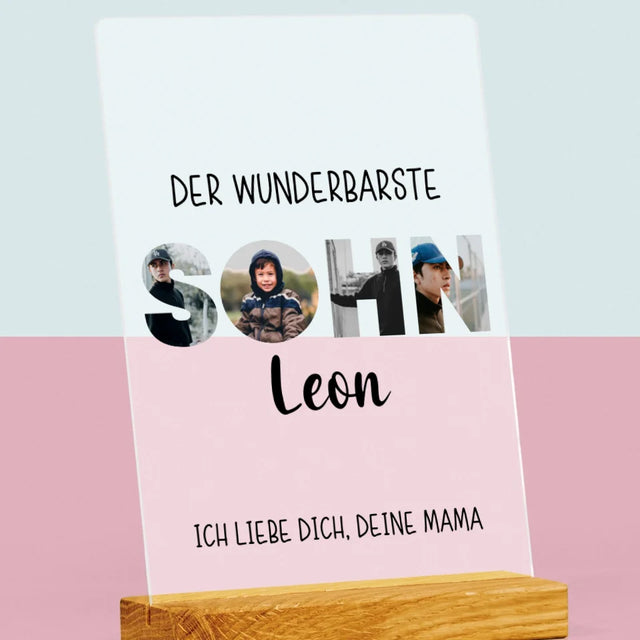 Buchstaben-Collage: Sohn - Druck Auf Acrylglas