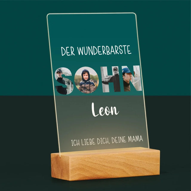 Buchstaben-Collage: Sohn - Druck Auf Acrylglas