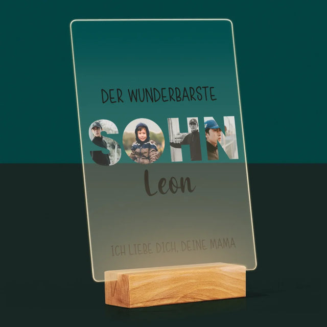 Buchstaben-Collage: Sohn - Druck Auf Acrylglas