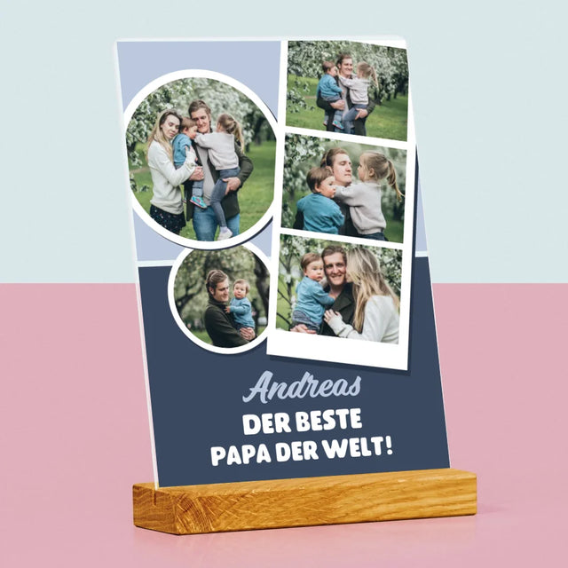 Fotocollage: Bester Papa Der Welt Fotos - Druck Auf Acrylglas