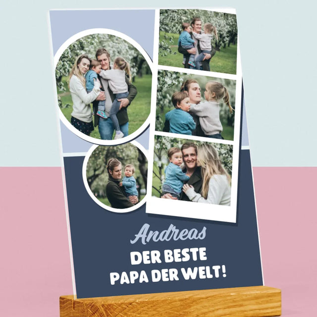 Fotocollage: Bester Papa Der Welt Fotos - Druck Auf Acrylglas