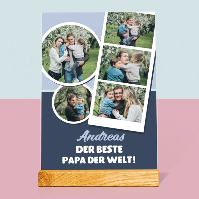 Fotocollage: Bester Papa Der Welt Fotos - Druck Auf Acrylglas