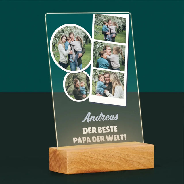 Fotocollage: Bester Papa Der Welt Fotos - Druck Auf Acrylglas