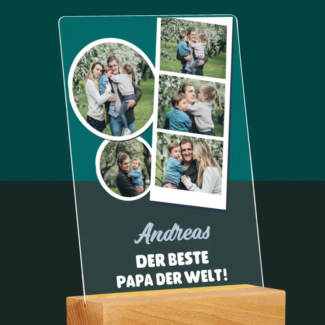 Fotocollage: Bester Papa Der Welt Fotos - Druck Auf Acrylglas