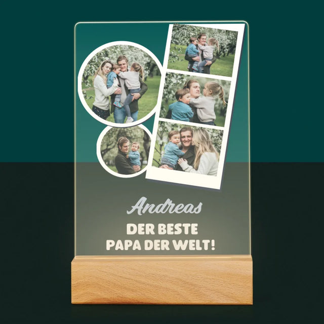 Fotocollage: Bester Papa Der Welt Fotos - Druck Auf Acrylglas