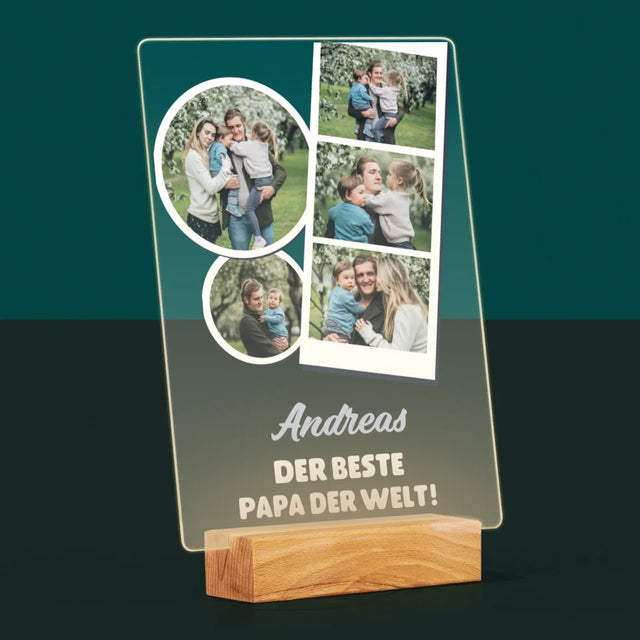 Fotocollage: Bester Papa Der Welt Fotos - Druck Auf Acrylglas