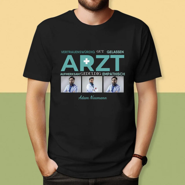 Fotocollage: Arzt Eigenschaften - T-Shirt Für Herren