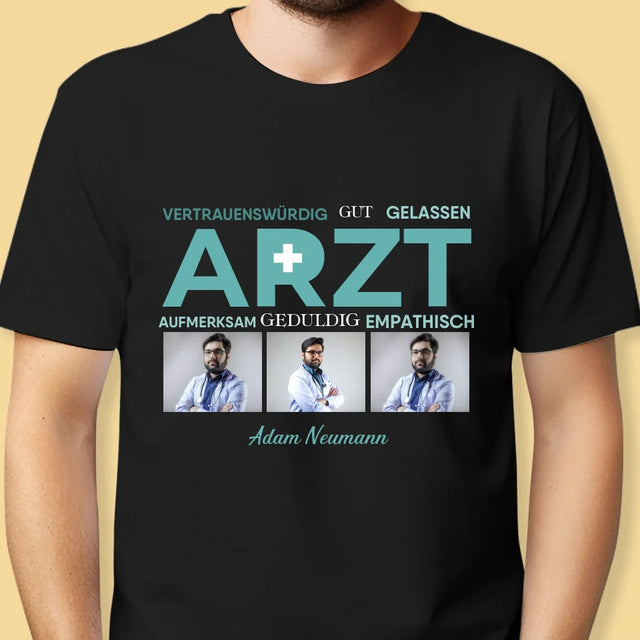 Fotocollage: Arzt Eigenschaften - T-Shirt Für Herren