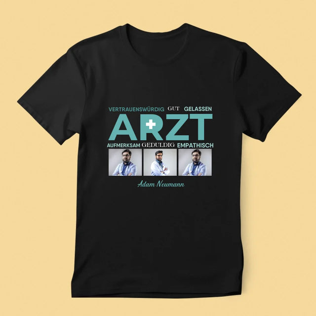 Fotocollage: Arzt Eigenschaften - T-Shirt Für Herren