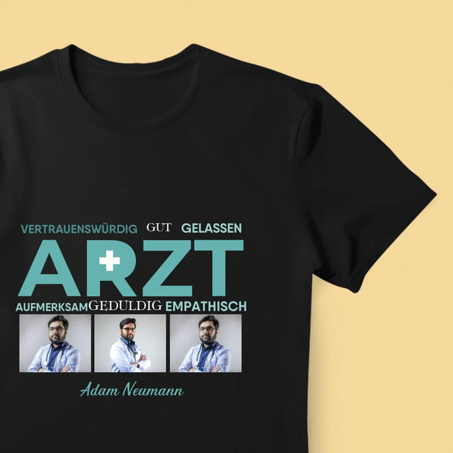 Fotocollage: Arzt Eigenschaften - T-Shirt Für Herren