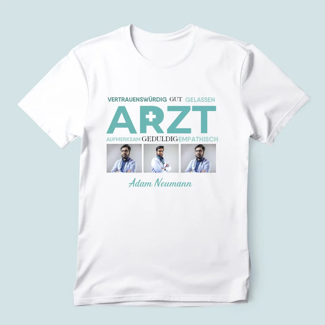 Fotocollage: Arzt Eigenschaften - T-Shirt Für Herren