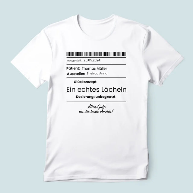 Name Und Unterschrift: Glücksrezept  - T-Shirt Für Herren