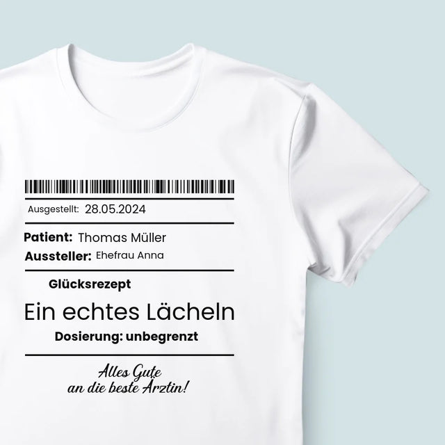 Name Und Unterschrift: Glücksrezept  - T-Shirt Für Herren