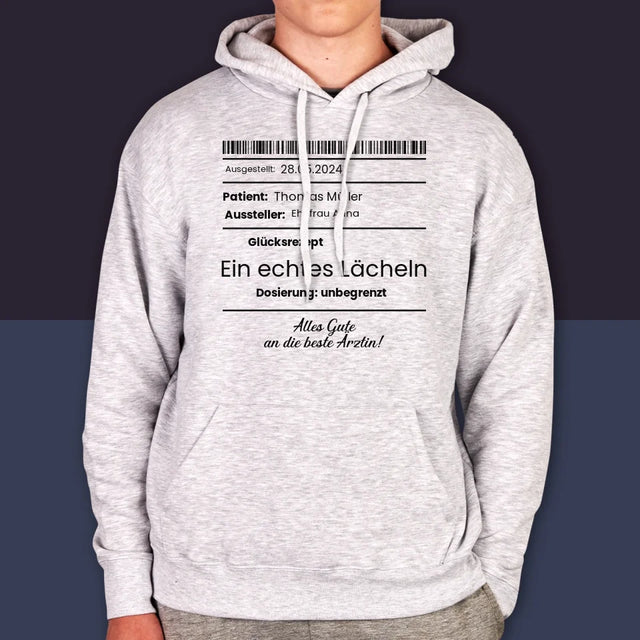 Name Und Unterschrift: Glücksrezept  - Kapuzenpullover Für Herren