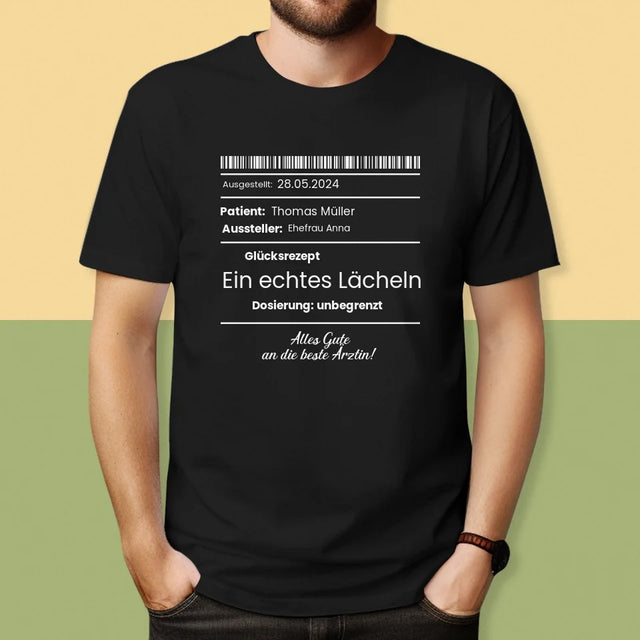 Name Und Unterschrift: Glücksrezept  - T-Shirt Für Herren