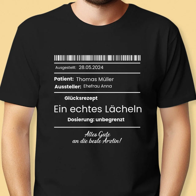 Name Und Unterschrift: Glücksrezept  - T-Shirt Für Herren