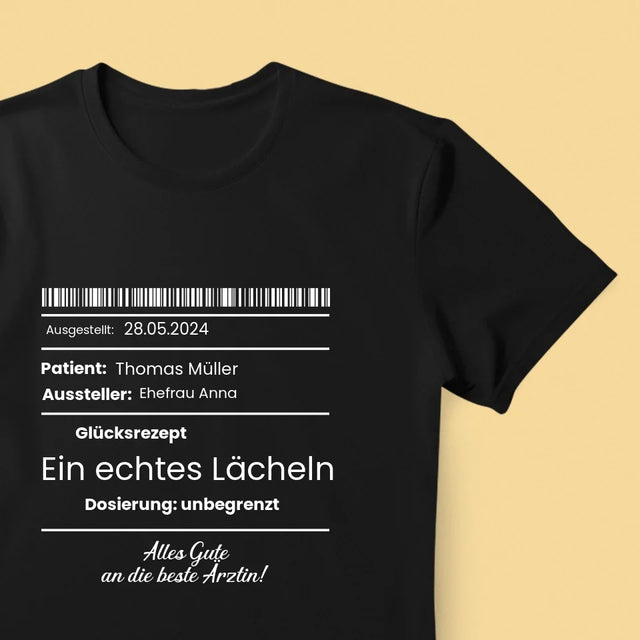 Name Und Unterschrift: Glücksrezept  - T-Shirt Für Herren