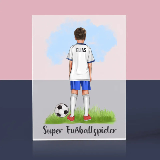 Avatar Creator: Kleiner Fußballspieler - Acrylblock