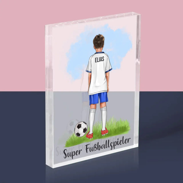 Avatar Creator: Kleiner Fußballspieler - Acrylblock