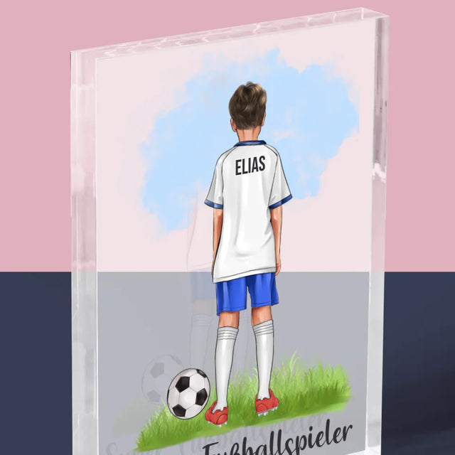 Avatar Creator: Kleiner Fußballspieler - Acrylblock