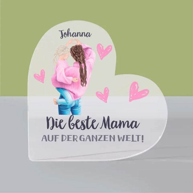 Avatar Creator: Beste Mama Auf Der Welt - Acrylblock Herz