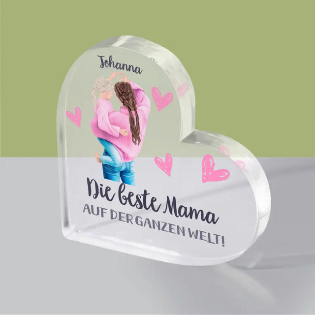 Avatar Creator: Beste Mama Auf Der Welt - Acrylblock Herz