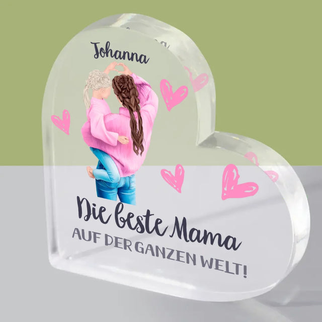 Avatar Creator: Beste Mama Auf Der Welt - Acrylblock Herz