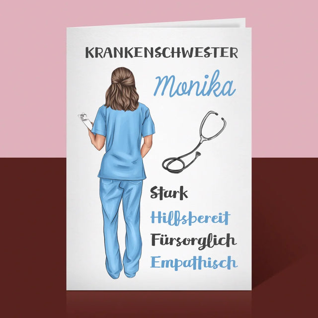 Avatar Creator: Krankenschwester Eigenschaften - Glückwunschkarte