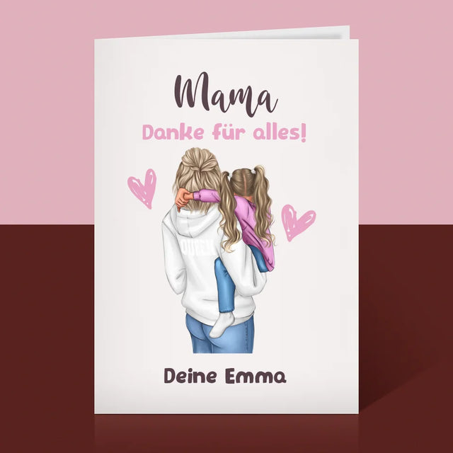 Avatar Creator: Mama Mit Kind - Glückwunschkarte