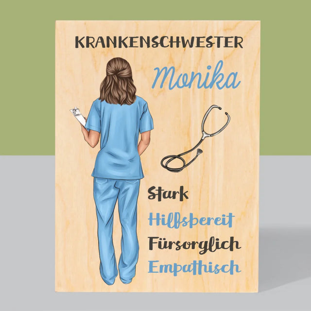 Avatar Creator: Krankenschwester Eigenschaften - Druck Auf Holz