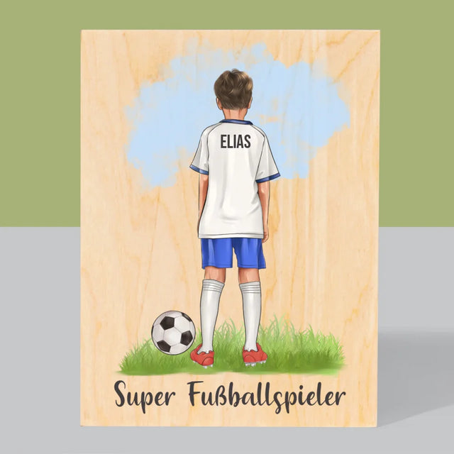 Avatar Creator: Kleiner Fußballspieler - Druck Auf Holz