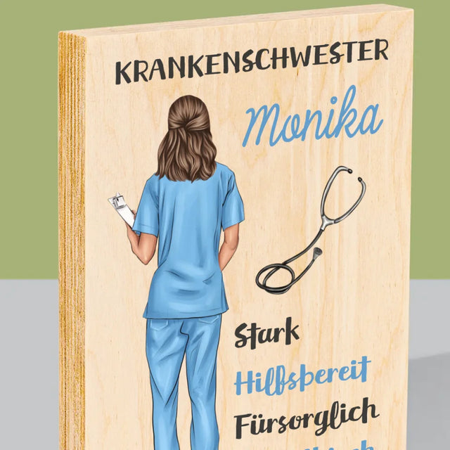 Avatar Creator: Krankenschwester Eigenschaften - Druck Auf Holz