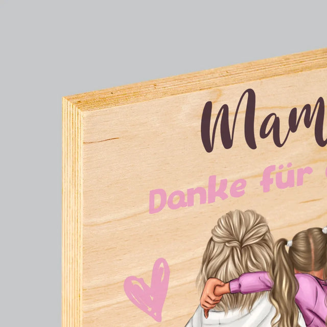 Avatar Creator: Mama Mit Kind - Druck Auf Holz