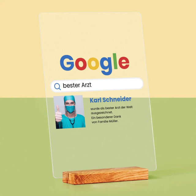 Foto Und Unterschrift: Bester Arzt Google-Suche - Druck Auf Acrylglas