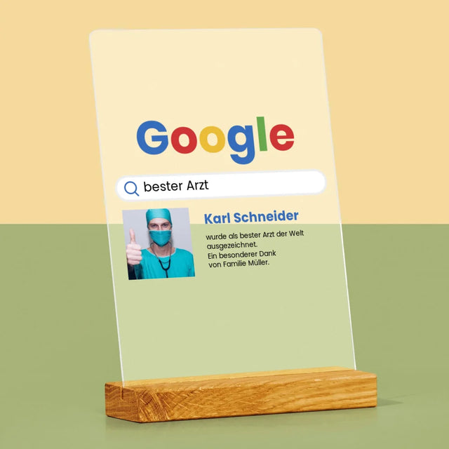 Foto Und Unterschrift: Bester Arzt Google-Suche - Druck Auf Acrylglas