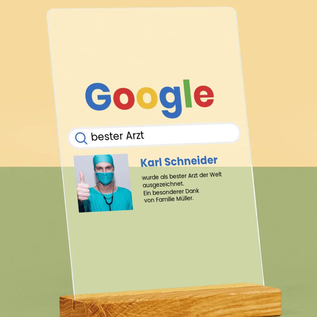 Foto Und Unterschrift: Bester Arzt Google-Suche - Druck Auf Acrylglas