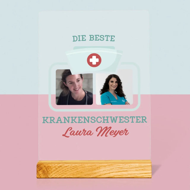 Fotocollage: Beste Krankenschwester - Druck Auf Acrylglas