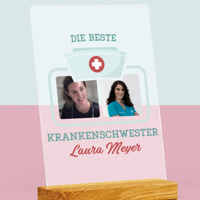 Fotocollage: Beste Krankenschwester - Druck Auf Acrylglas