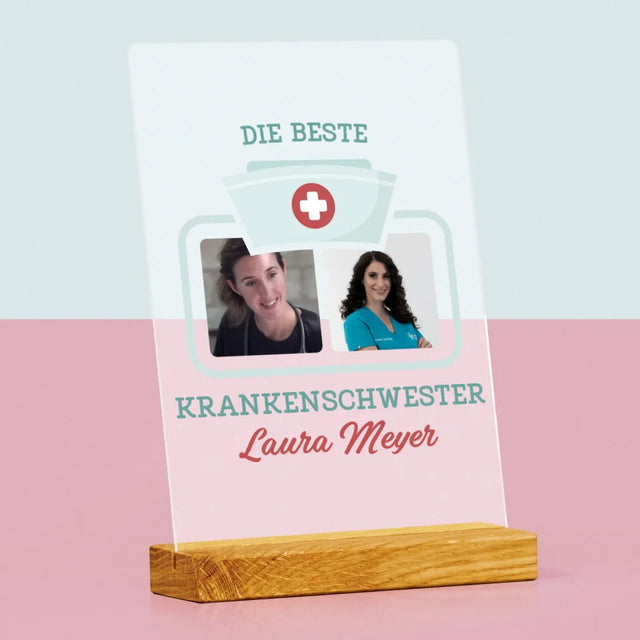 Fotocollage: Beste Krankenschwester - Druck Auf Acrylglas